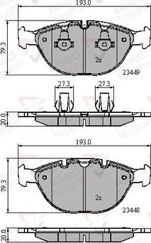 Comline ADB01609 - Тормозные колодки, дисковые, комплект autospares.lv