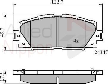 Comline ADB01612 - Тормозные колодки, дисковые, комплект autospares.lv