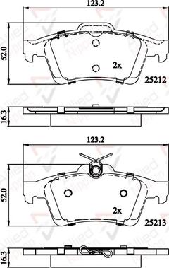 Comline ADB01629 - Тормозные колодки, дисковые, комплект autospares.lv