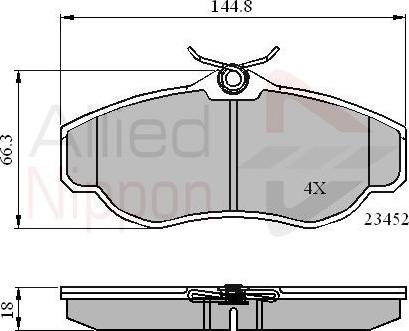 Comline ADB0162 - Тормозные колодки, дисковые, комплект autospares.lv