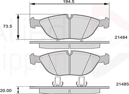 Comline ADB01003 - Тормозные колодки, дисковые, комплект autospares.lv