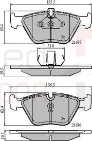 Comline ADB01010 - Тормозные колодки, дисковые, комплект autospares.lv