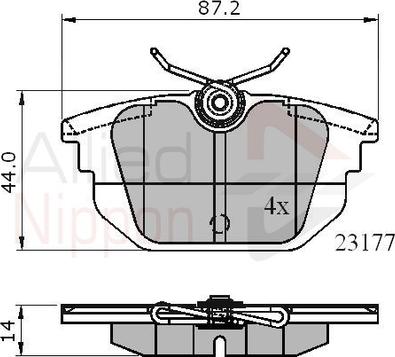 Comline ADB01012 - Тормозные колодки, дисковые, комплект autospares.lv