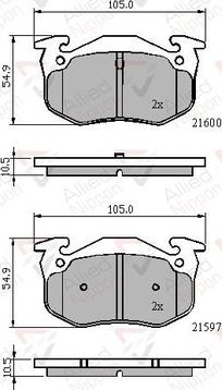 Comline ADB01080 - Тормозные колодки, дисковые, комплект autospares.lv