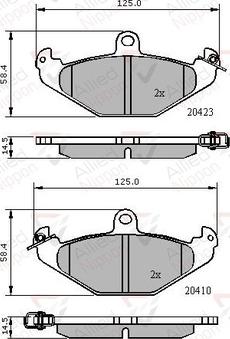 Comline ADB01081 - Тормозные колодки, дисковые, комплект autospares.lv