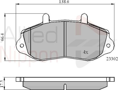 Comline ADB01021 - Тормозные колодки, дисковые, комплект autospares.lv