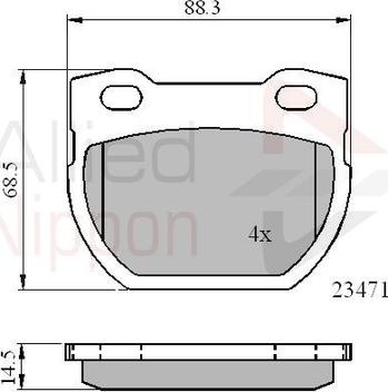 Comline ADB01078 - Тормозные колодки, дисковые, комплект autospares.lv