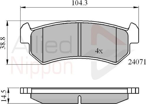 Comline ADB01191 - Тормозные колодки, дисковые, комплект autospares.lv