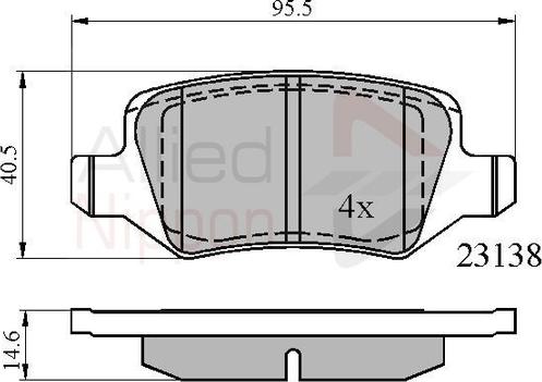 Comline ADB01149 - Тормозные колодки, дисковые, комплект autospares.lv