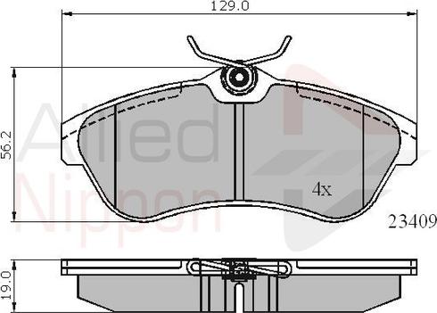 Comline ADB01146 - Тормозные колодки, дисковые, комплект autospares.lv