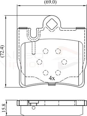 Comline ADB01143 - Тормозные колодки, дисковые, комплект autospares.lv