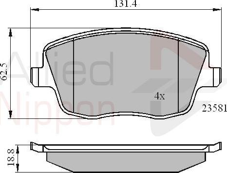 Comline ADB01147 - Тормозные колодки, дисковые, комплект autospares.lv