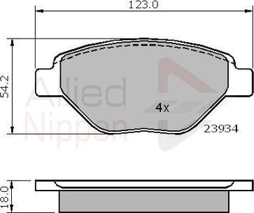 Comline ADB01159 - Тормозные колодки, дисковые, комплект autospares.lv