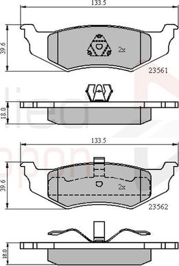 Comline ADB01100 - Тормозные колодки, дисковые, комплект autospares.lv