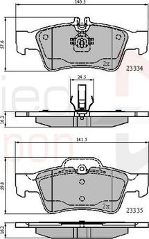 Comline ADB01118 - Тормозные колодки, дисковые, комплект autospares.lv