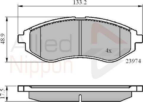 Comline ADB01186 - Тормозные колодки, дисковые, комплект autospares.lv