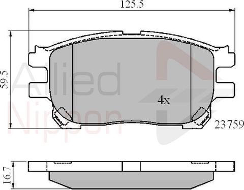 Comline ADB01139 - Тормозные колодки, дисковые, комплект autospares.lv