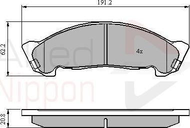 Comline ADB01175 - Тормозные колодки, дисковые, комплект autospares.lv