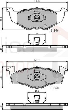 Comline ADB0180 - Тормозные колодки, дисковые, комплект autospares.lv