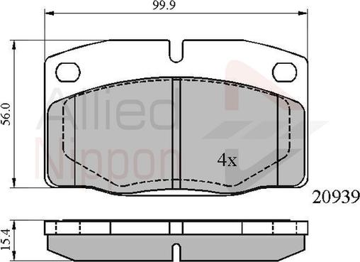 Comline ADB0135 - Тормозные колодки, дисковые, комплект autospares.lv