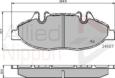 Comline ADB01305 - Тормозные колодки, дисковые, комплект autospares.lv