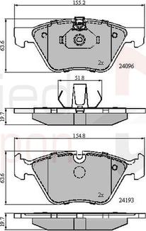 Comline ADB01300 - Тормозные колодки, дисковые, комплект autospares.lv