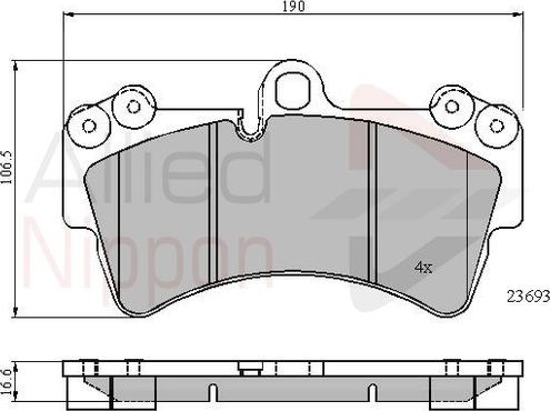 Comline ADB01315 - Тормозные колодки, дисковые, комплект autospares.lv