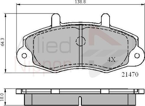 Comline ADB0132 - Тормозные колодки, дисковые, комплект autospares.lv