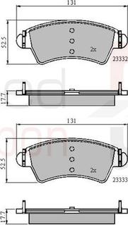 Comline ADB01260 - Тормозные колодки, дисковые, комплект autospares.lv