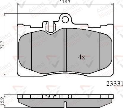 Comline ADB01211 - Тормозные колодки, дисковые, комплект autospares.lv