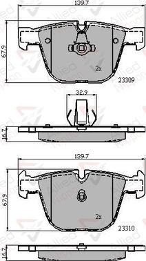 Comline ADB01794 - Тормозные колодки, дисковые, комплект autospares.lv