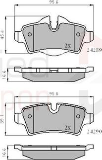 Comline ADB01759 - Тормозные колодки, дисковые, комплект autospares.lv