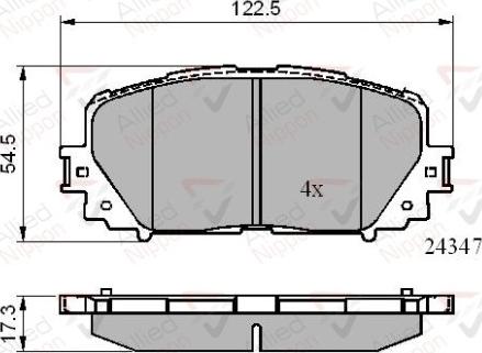 Comline ADB01767 - Тормозные колодки, дисковые, комплект autospares.lv