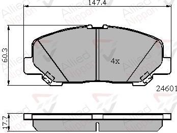 Comline ADB01701 - Тормозные колодки, дисковые, комплект autospares.lv