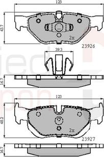 Comline ADB01708 - Тормозные колодки, дисковые, комплект autospares.lv