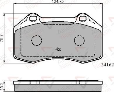 Comline ADB01703 - Тормозные колодки, дисковые, комплект autospares.lv