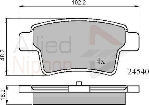 Comline ADB01713 - Тормозные колодки, дисковые, комплект autospares.lv