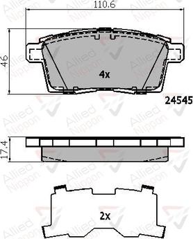 Comline ADB01731 - Тормозные колодки, дисковые, комплект autospares.lv