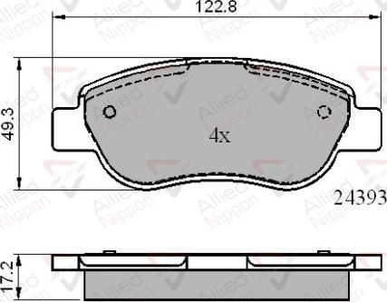 Comline ADB01738 - Тормозные колодки, дисковые, комплект autospares.lv