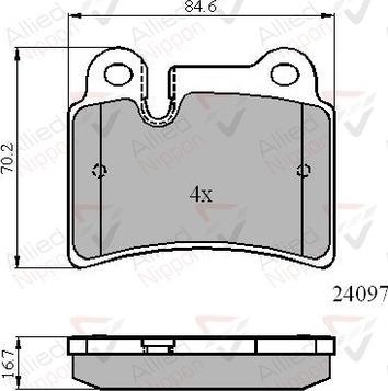 HELLA T1500 - Тормозные колодки, дисковые, комплект autospares.lv