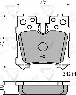 Comline ADB01722 - Тормозные колодки, дисковые, комплект autospares.lv