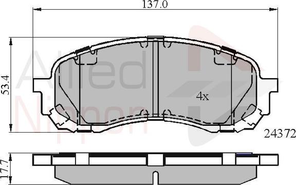 Comline ADB01778 - Тормозные колодки, дисковые, комплект autospares.lv