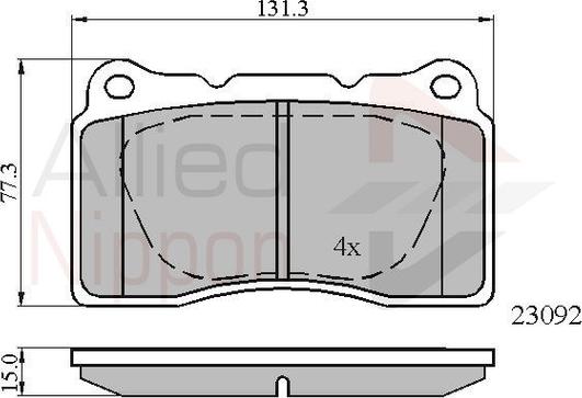 Comline ADB0895 - Тормозные колодки, дисковые, комплект autospares.lv