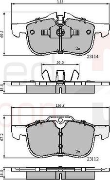 Comline ADB0898 - Тормозные колодки, дисковые, комплект autospares.lv