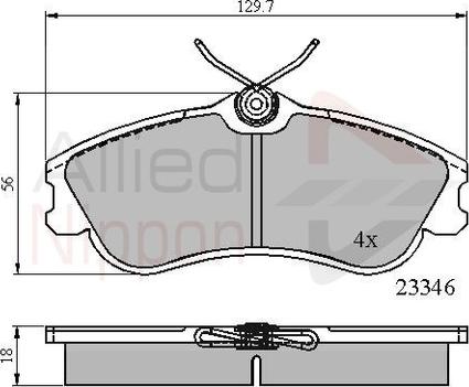 Comline ADB0892 - Тормозные колодки, дисковые, комплект autospares.lv