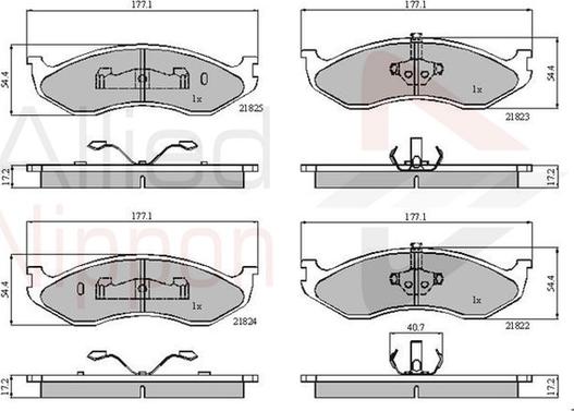 Comline ADB0845 - Тормозные колодки, дисковые, комплект autospares.lv