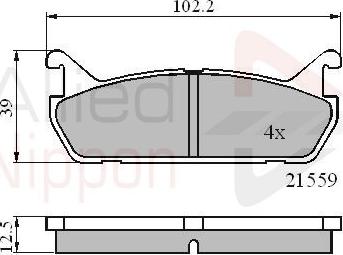 Comline ADB0875 - Тормозные колодки, дисковые, комплект autospares.lv