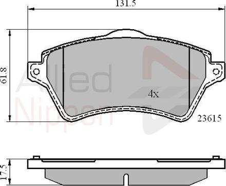 Comline ADB0873 - Тормозные колодки, дисковые, комплект autospares.lv