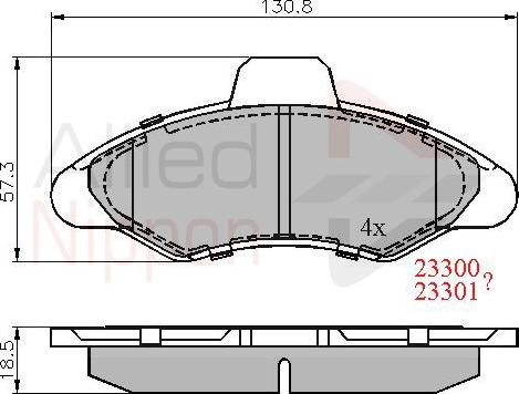 Comline ADB0393 - Тормозные колодки, дисковые, комплект autospares.lv