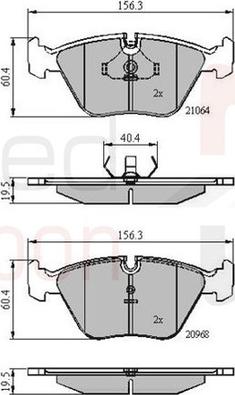 Comline ADB0358 - Тормозные колодки, дисковые, комплект autospares.lv